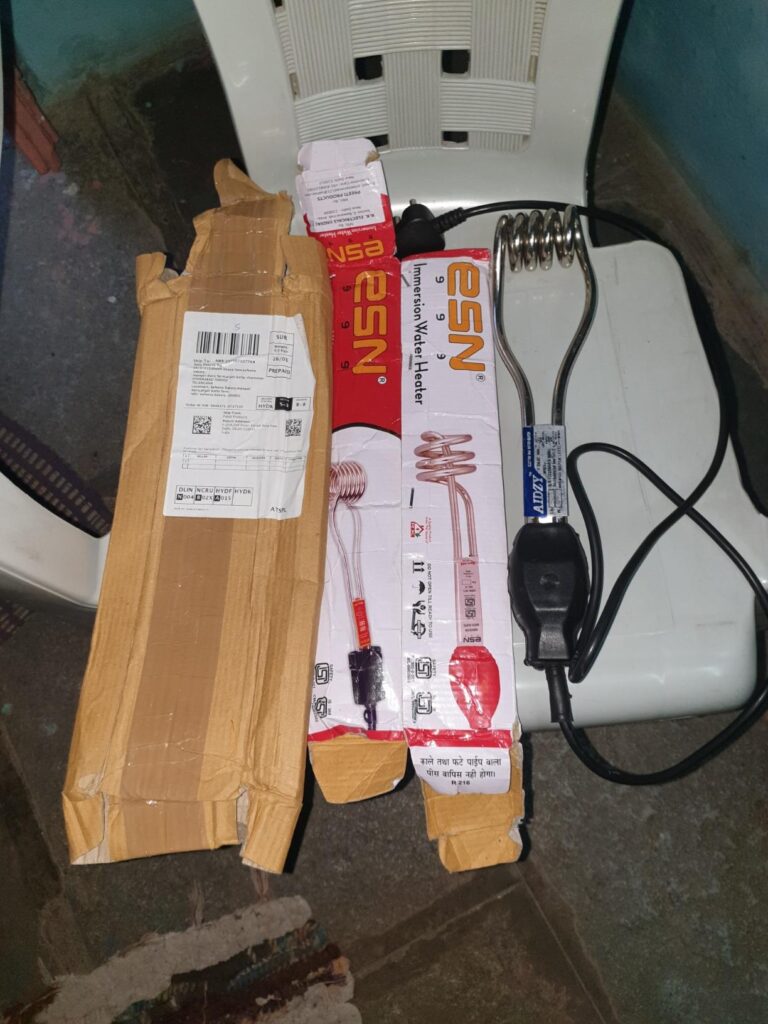 ESN 999 Supreme Quality 1500 W Immersion Water Heater i clicked a picture after delivery